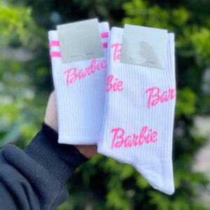 جوراب ساقدار سفید Barbie (کد 253)
